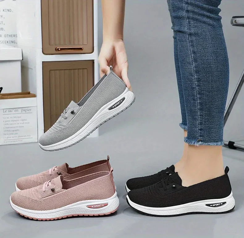 Women Casual Shoes Fashion Breathable Walking Mesh Flat Shoes Sneakers Women 2024 Vulcanized Shoes Pink Female Footwear