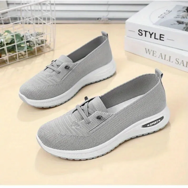 Women Casual Shoes Fashion Breathable Walking Mesh Flat Shoes Sneakers Women 2024 Vulcanized Shoes Pink Female Footwear