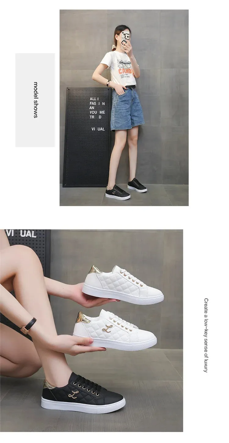 Women's Sneakers Fashion Breathable Flat Shoes Woman Soft Sole Walking Vulcanized Shoes Women Casual Sneaker Zapatos De Mujer