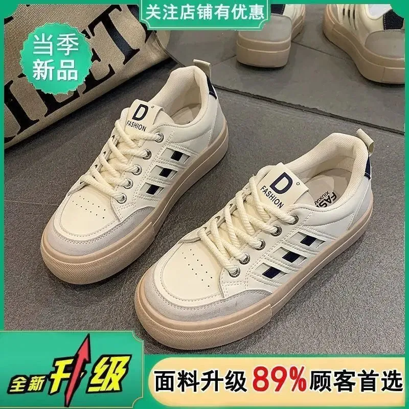 Women's Soft-Soled Casual Sneakers Thin Breathable Mesh Lined Slip-On Shoes For Autumn Versatile With Skirts Trendy Style