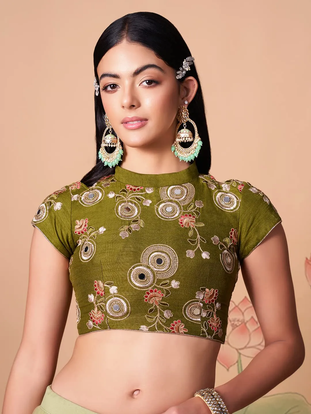 Zeel Clothing Women's Net Embroidered Semi-Stitched Bridal New Lehenga Choli with Dupatta (7326-Pista-Green-Wedding-Bridal-Latest; Free Size) (Pista Green)